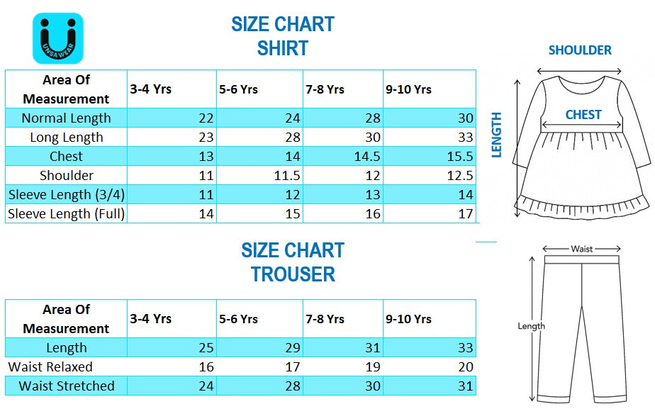 Girls’ Classic Linen Kurta & Trouser Set