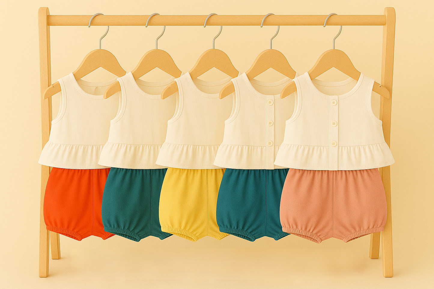 Baby Girl Peplum Top & Bubble Shorts