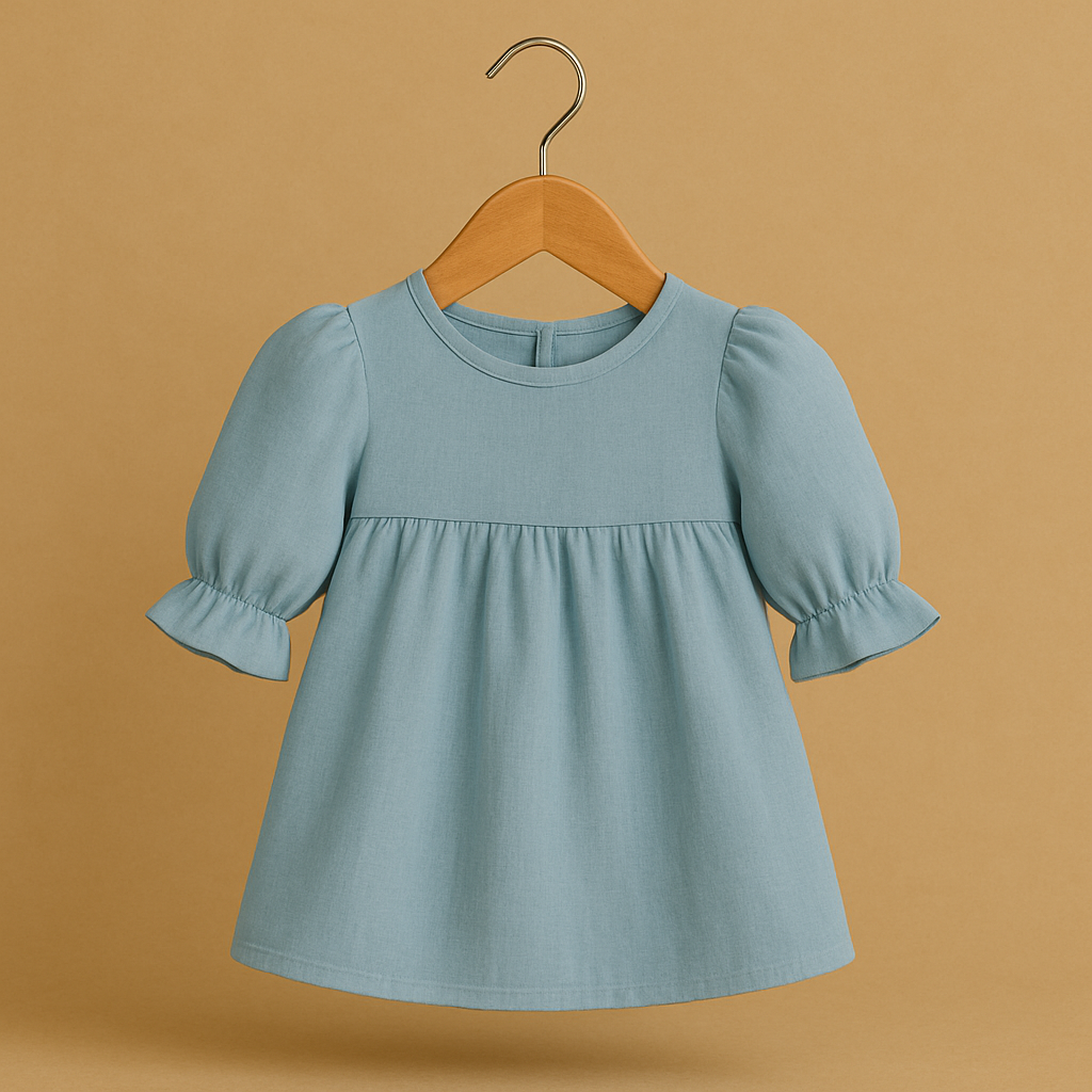 Soft Puff Sleeves Frock