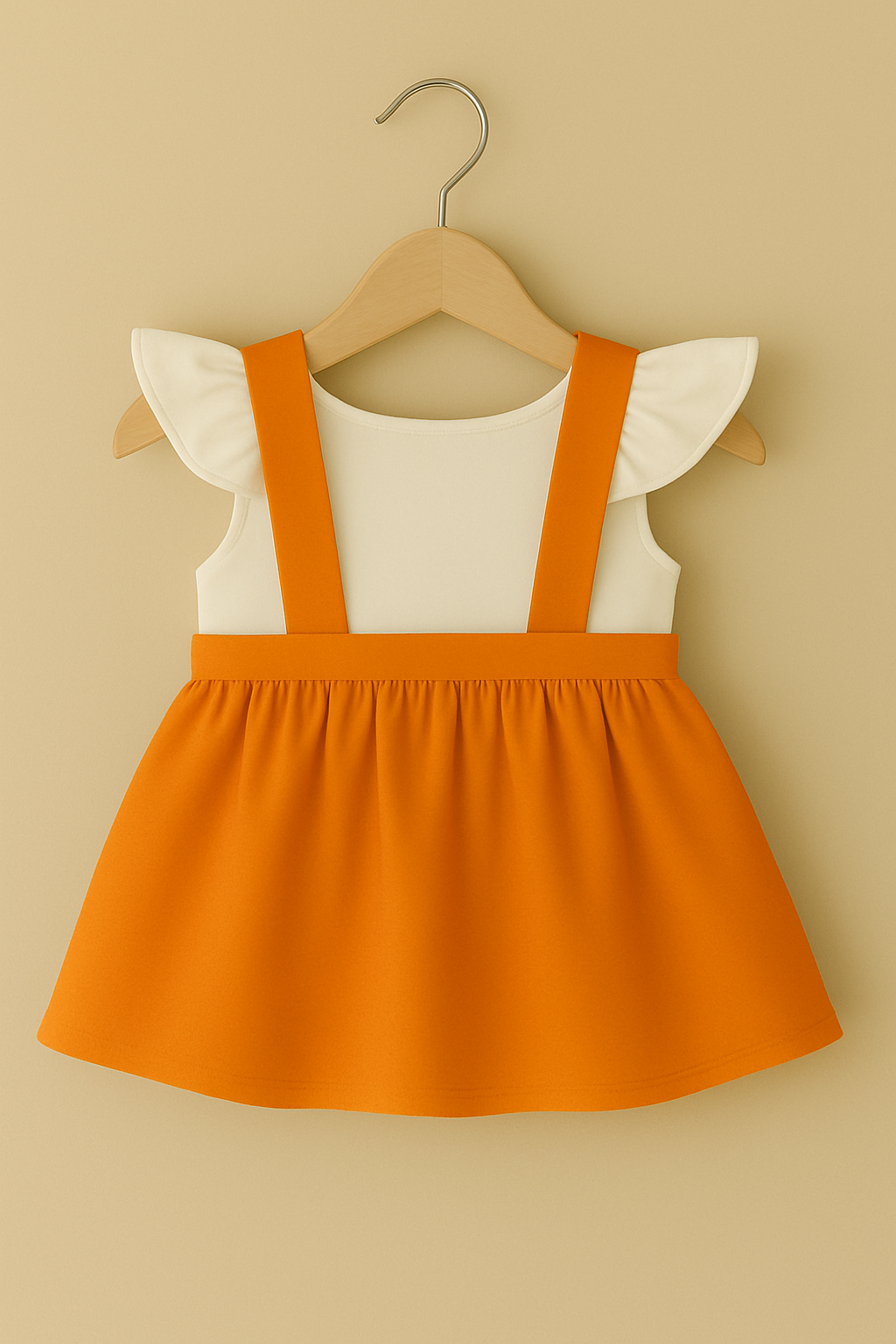Suspender Style Frock with Flutter Sleeves