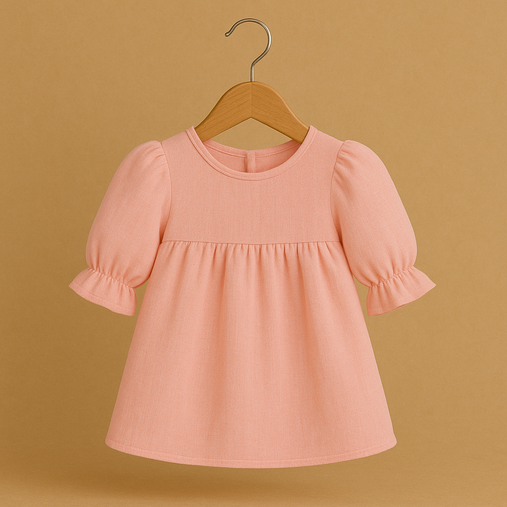Soft Puff Sleeves Frock