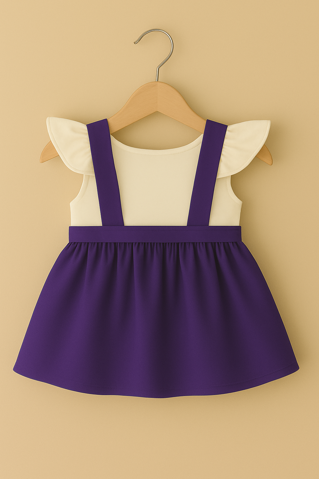 Suspender Style Frock with Flutter Sleeves