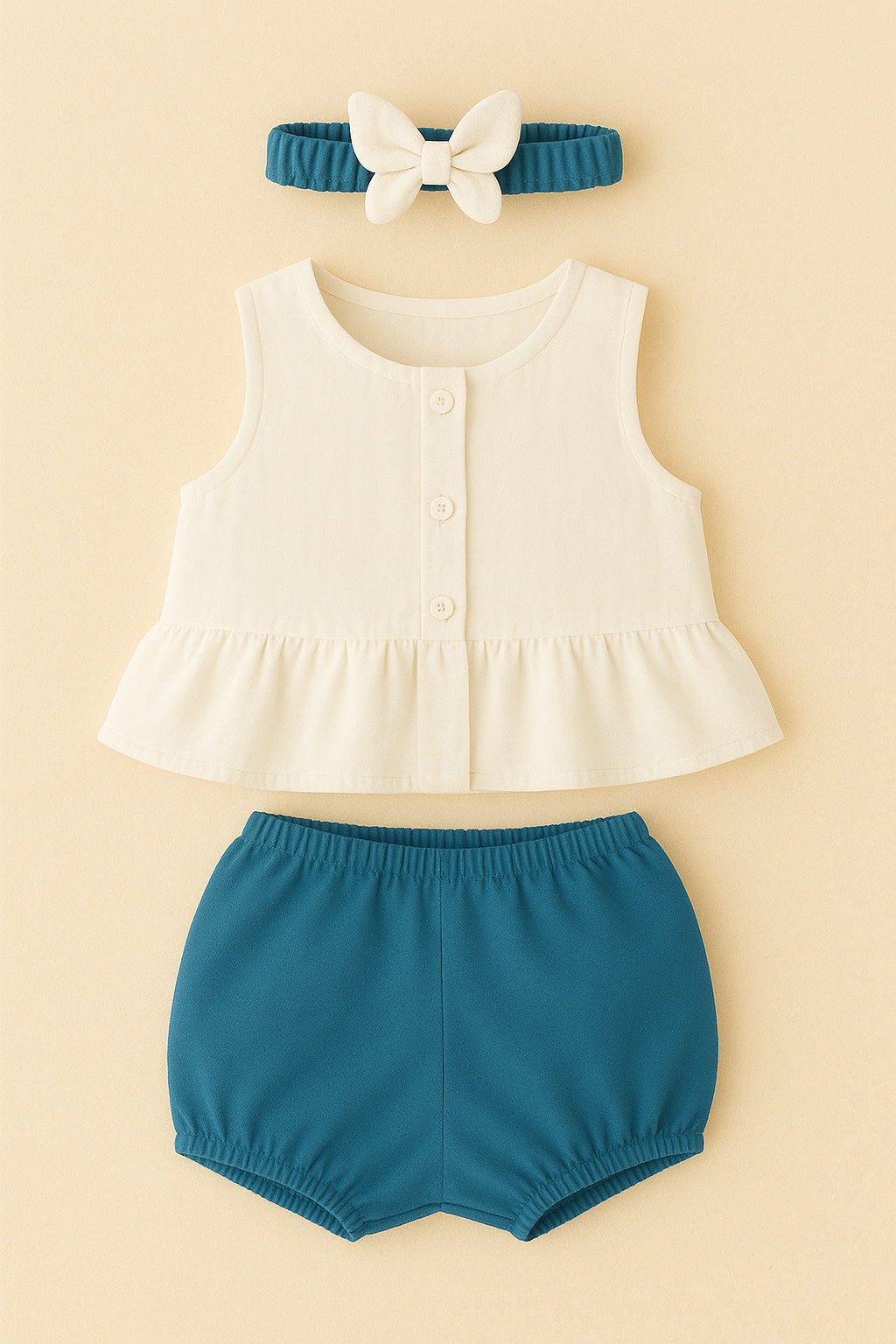Baby Girl Peplum Top & Bubble Shorts