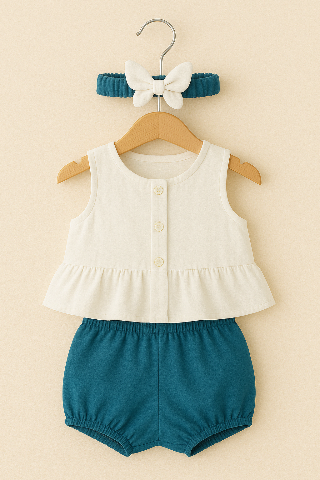 Baby Girl Peplum Top & Bubble Shorts