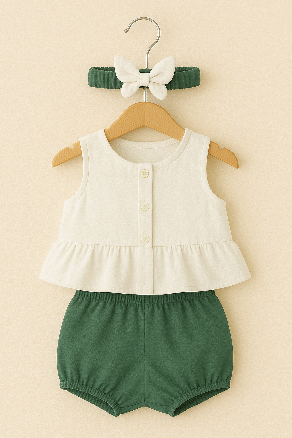 Baby Girl Peplum Top & Bubble Shorts