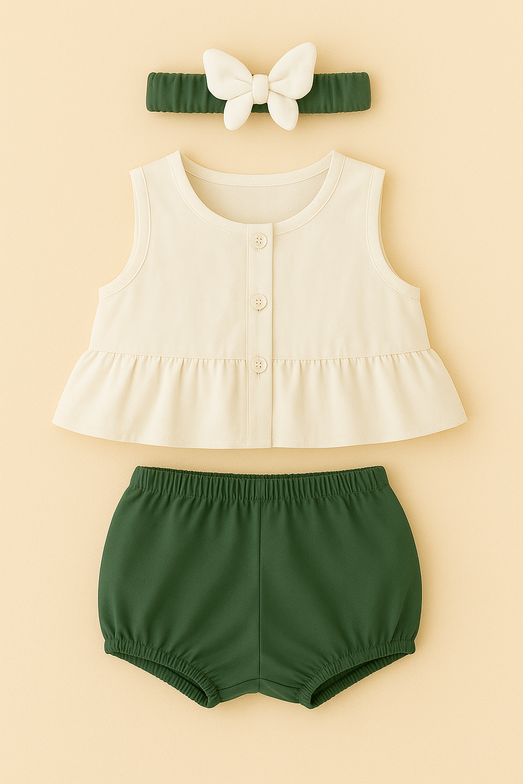 Baby Girl Peplum Top & Bubble Shorts