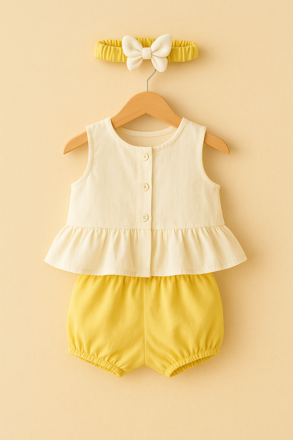 Baby Girl Peplum Top & Bubble Shorts