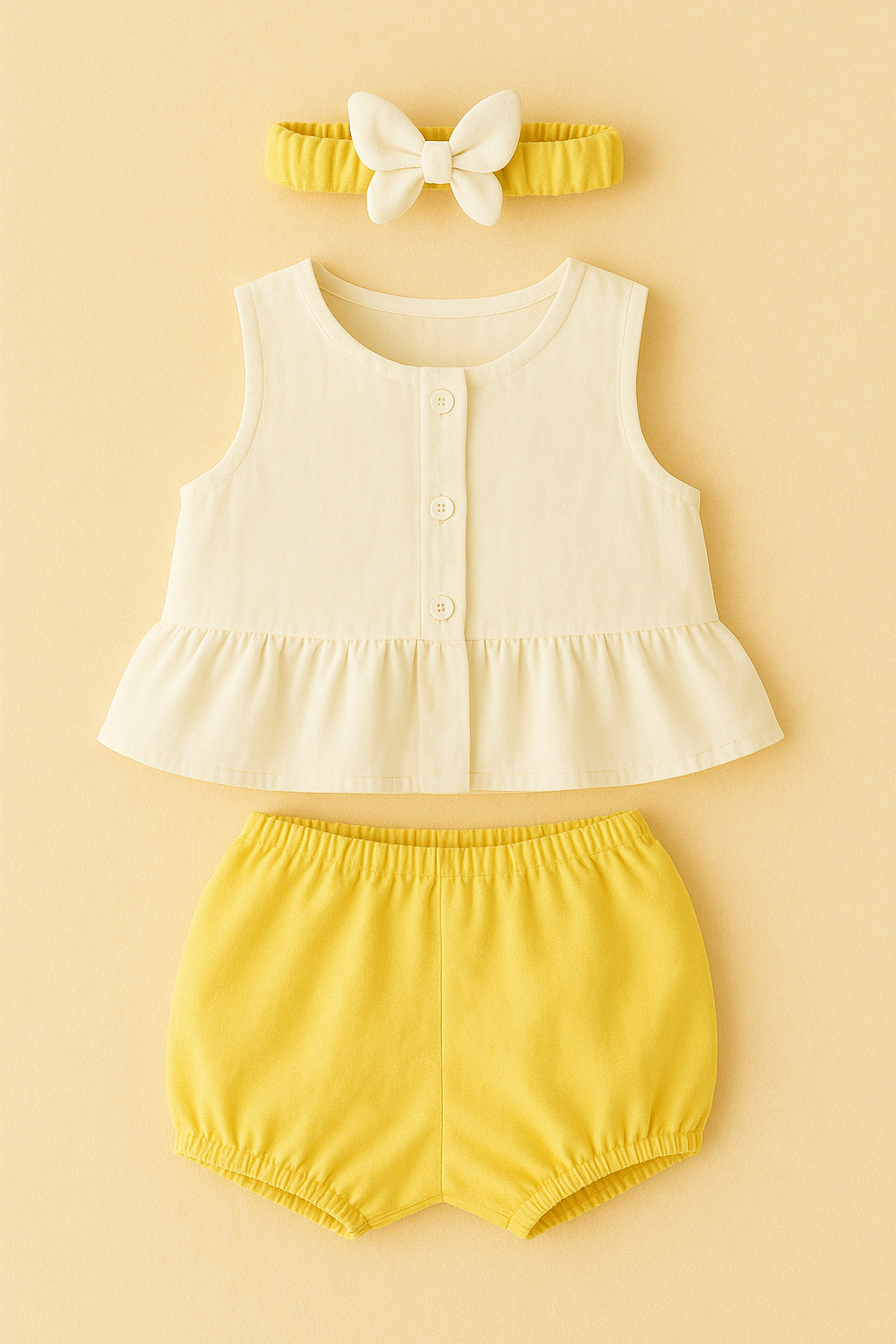 Baby Girl Peplum Top & Bubble Shorts