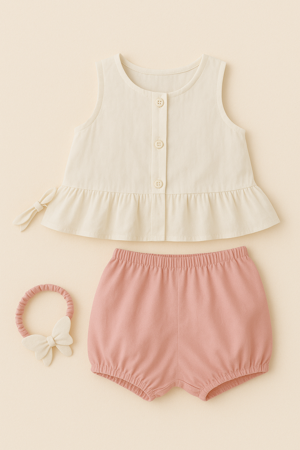 Baby Girl Peplum Top & Bubble Shorts