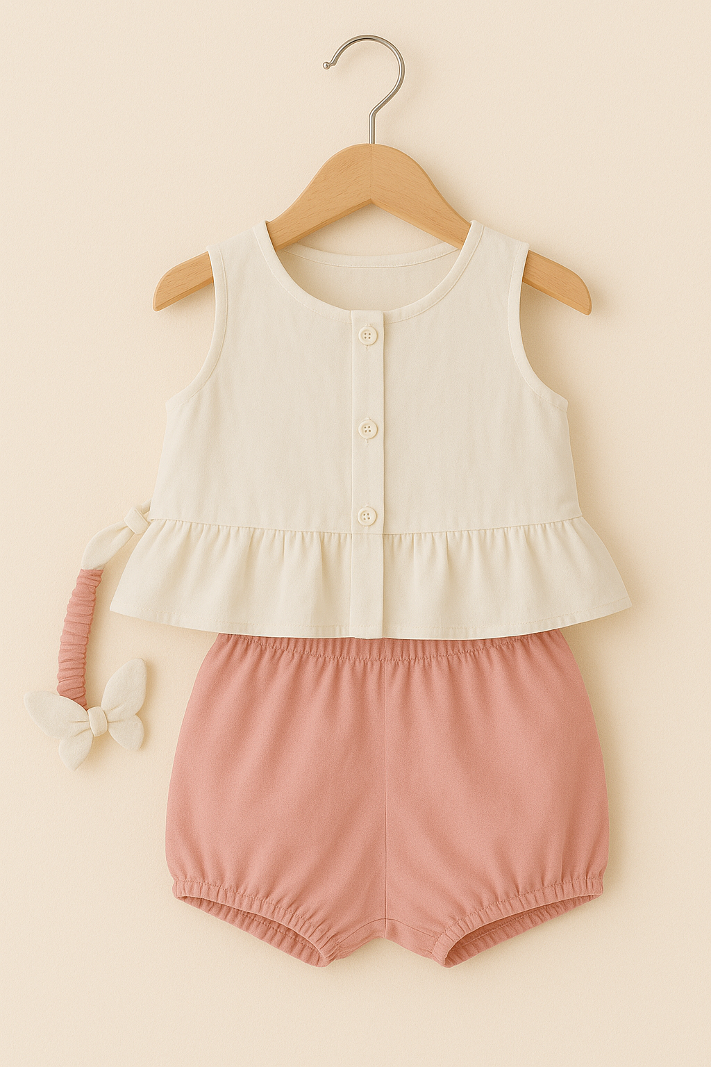 Baby Girl Peplum Top & Bubble Shorts