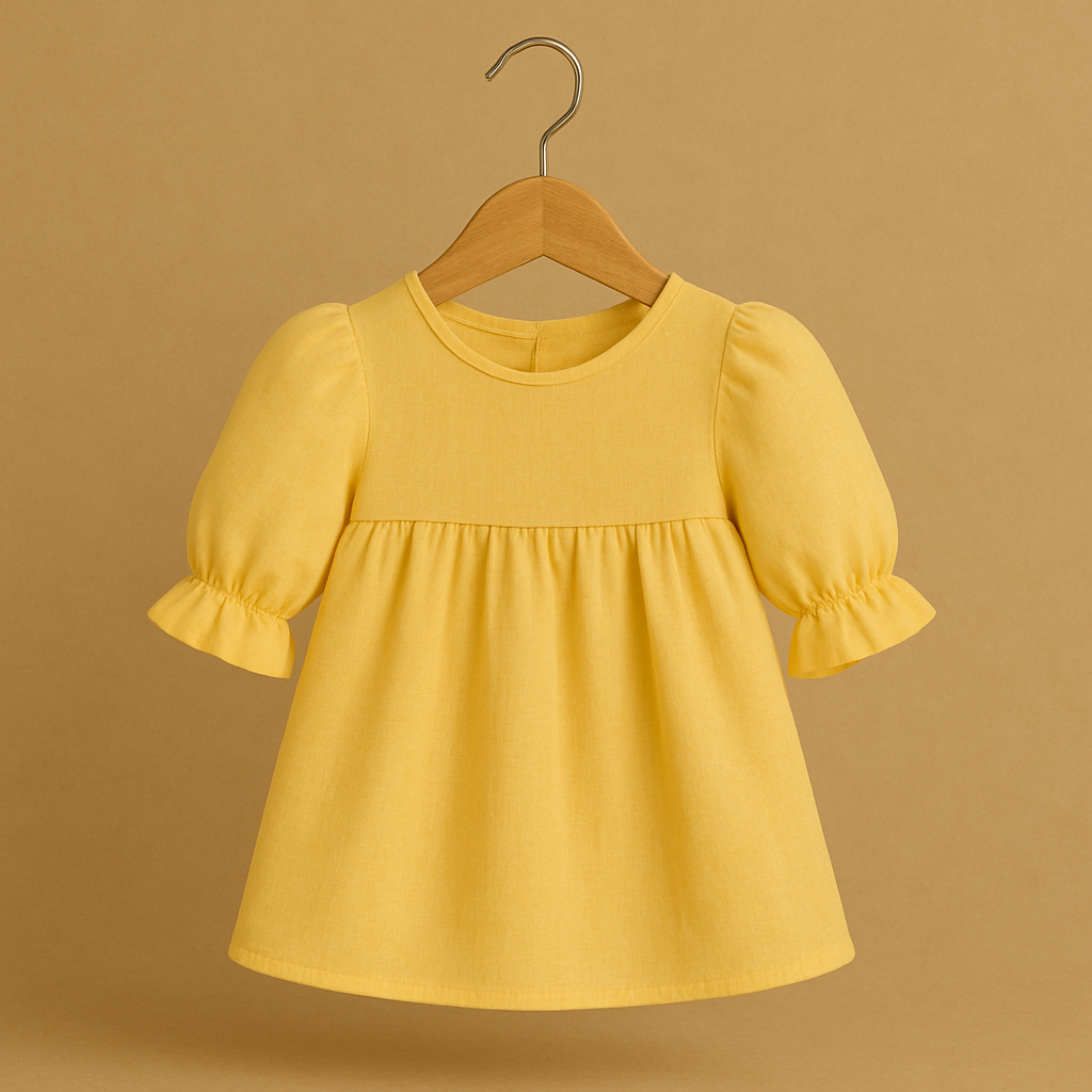Soft Puff Sleeves Frock